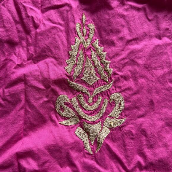 Anarkali salwar kameez Cotton Indian Pakistani Pink Green Dress Size M Wedding - Picture 11 of 13